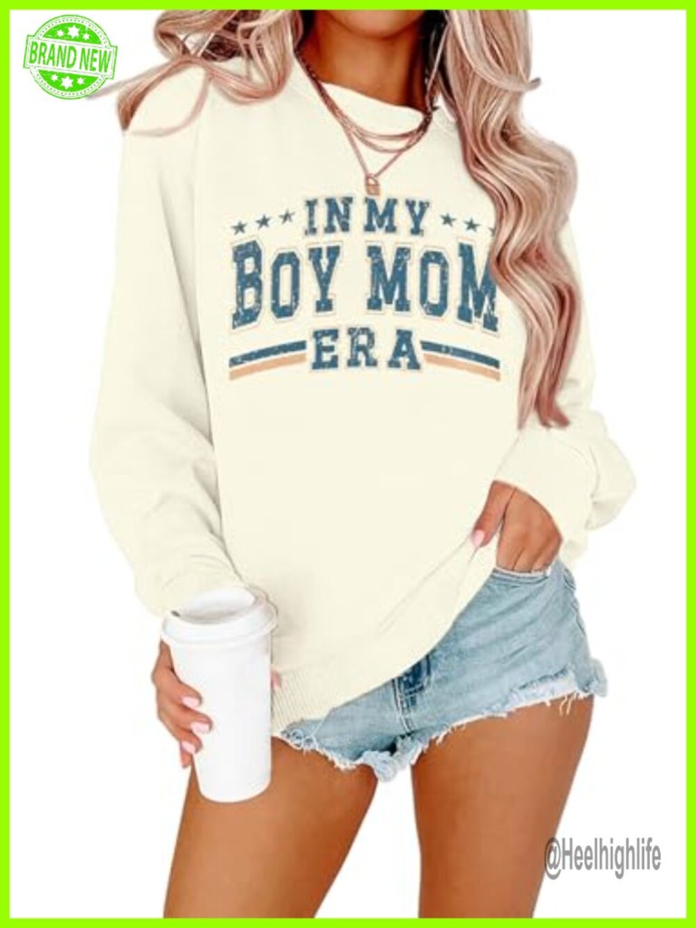 Mama Graphic Crewneck Sweatshirt Loose Fit Long Sleeve Pullover